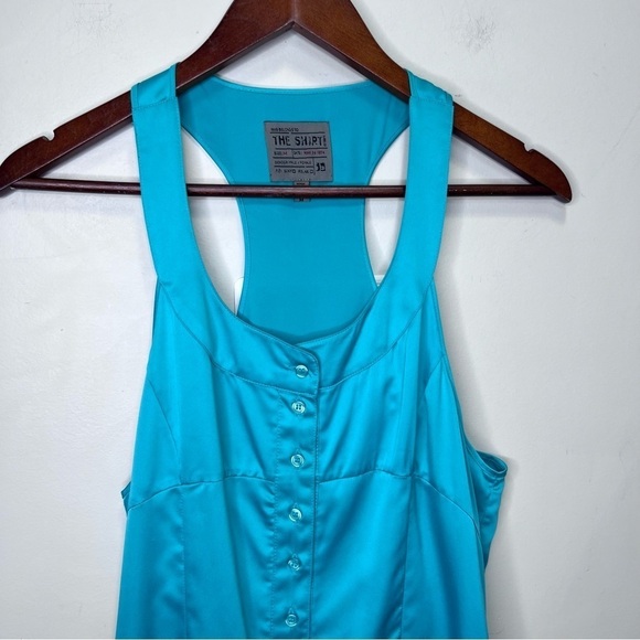 JOE’S Jeans Green Satin Racerback Tank Top Size Medium - Picture 2 of 8